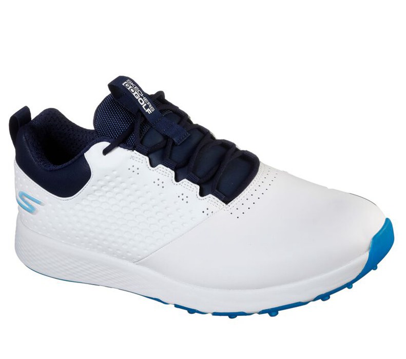 Skechers Go Elite V.4 - Mens Golf Shoes White/Navy [AU-EI7803]